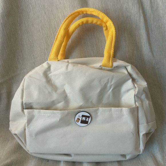 Duck Print Tote Bag with Yellow Handles - Picture 2 of 5